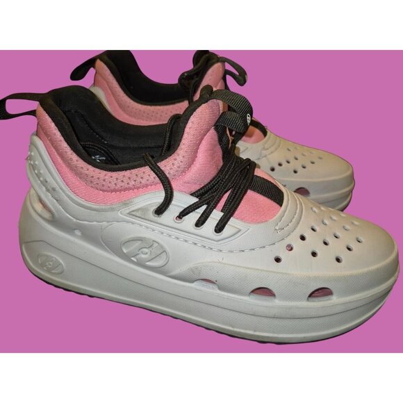 Heelys Girls Youth Pink & White Roller Shoes Skates Wheels Size 3y•SH - Picture 1 of 7
